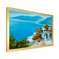 thumbnail image 2 of Designart 'House With Colorful Flowers Near The Sea I' Nautical & Coastal Framed Art Print, 2 of 4