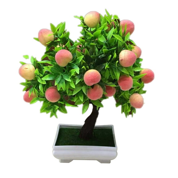 SPRING PARK 1Pc Simulation Fake Potted Bonsai Fruits Tree Artificial Plant Desk Home Decor