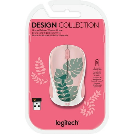 Logitech - Design Collection Limited Edition Wireless 3-button Ambidextrous Mouse with Colorful Designs - Chirpy Bird