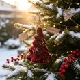 thumbnail image 5 of WWG Christmas Tree Ornaments, Plastic Christmas Balls Hanging Decorations, Waterproof Xmas Pendant for Tree, Holiday Party Supplies, Indoor Christmas Decor, Includes 1 Ornament, 5 of 7