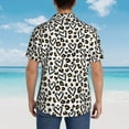 thumbnail image 6 of Balery Heart Leopard Print Men's Hawaiian Shirts Short Sleeve Beach Shirt Relaxed Fit Vacation Button Down Shirts-, 6 of 9