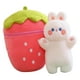 thumbnail image 5 of Almohada de fresa con forma de animal de peluche, almohada con cremallera, escondite de fresa Conejo de 40 cm., 5 of 9