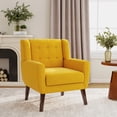 thumbnail image 6 of UIXE Yellow Accent Chair, Upholstered Armchair for Living Room Bedroom Side Sitting for Home Office, 6 of 7