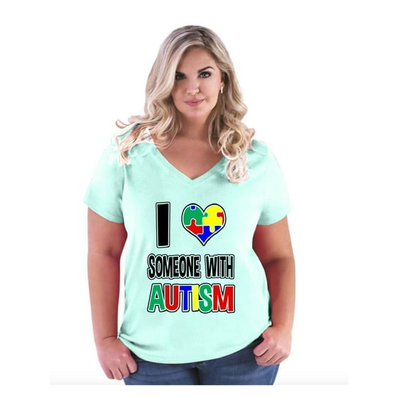 IWPF - Women's Plus Size V-neck T-Shirt - Autism Awareness