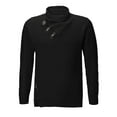 thumbnail image 3 of Miluxas Men's Knitted Turtleneck Sweater Long Sleeve Slim Fit Designer Shawl Collar Pullover Black, 3 of 6