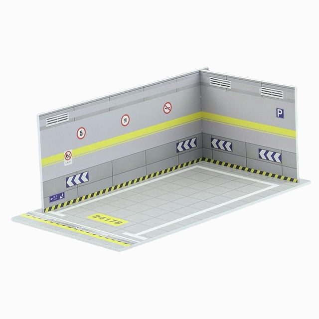 Milaget Car Model Diorama Parking Lot 1/24 Easy Assemble Simulation Scene for Automobile J