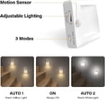 thumbnail image 5 of Luz nocturna con enchufe eléctrico, paquete de 2, luz nocturna con sensor de movimiento (encendido/apagado automático), luz nocturna LED regulable en blanco cálido de 3500 K, luz nocturna para niños p, 5 of 5