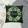 thumbnail image 2 of Nawypu St. Patrick’s Day Pillow Covers Green Clovers Shamrocks Leaves Wreath Pillow Cover Spring Farmhouse Holiday Decorations Throw Lumbar Cushion Case, 2 of 5