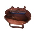 thumbnail image 6 of Aaron Leather Goods Genuine Leather Work Totes with Pouch for Women  Handbag - Brown, 6 of 13