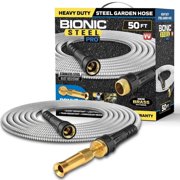 5/8 in. Heavy-Duty Stainless Steel Garden Hose with Brass Fittings - 25', 50', 75', 100', & 125'