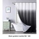 thumbnail image 5 of Inteprter Artesanía exquisita y textura fina cortina de ducha impermeable PEVA buena sensación de mano no a prueba de moho Extra grueso Juegos de accesorios de baño Negro, negro 180*200, 5 of 6
