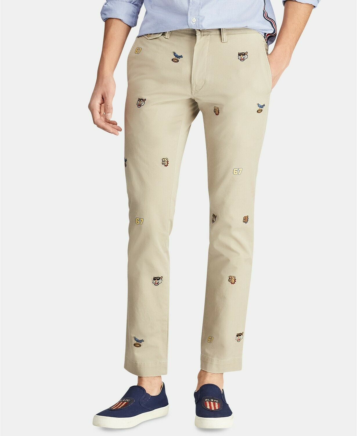 Polo Ralph Lauren Men's Stretch Slim-Fit Embroidered Chino Pants 