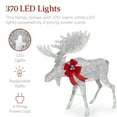 thumbnail image 3 of Best Choice Products 5ft 2-Piece Moose Family Lighted Christmas Yard Decor Set w/ 370 LED Lights, Zip Ties - Silver, 3 of 7