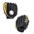 thumbnail image 2 of HOMEIORA 1 Pack Baseball and Softball Glove - Adult + Youth Mitt - 12.5" Right Hand Throw, Yellow / Black, 2 of 4