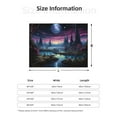 thumbnail image 5 of Zufioo Fantasy Landscape Starry Night Print Horizontal Flannel Blanket, Anti-wrinkle, Anti-shrinkage, Anti-allergic Plush Blanket, Household Items Suitable for Bedroom-80"x60", 5 of 6