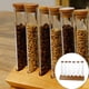 thumbnail image 2 of Recipiente creativo para cereales, tubos de vidrio con soporte de madera, especiero para cocina 6 tubos, 2 of 9