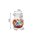thumbnail image 3 of Efavormart 12 Jars 4oz Clear Small Glass Jars W/ Glass Lids and Metal Bails For Favor Candy Buffet Event Decor, 3 of 9