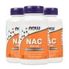 NOW Foods NAC 600mg 100 Veg Capsules, 3 Bottles