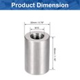 thumbnail image 4 of MroMax 10Pcs M10 Round Connector Nuts, 304 Stainless Steel Rod Coupling Nuts 30mm/1.18" Length Female Thread for Camera Pan, Lamp Bracket, Glass Folding Dining Table Silver, 4 of 4