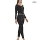 thumbnail image 3 of sweethay 1 Juego de ropa interior térmica para mujer, antiestático, para invierno y otoño, a prueba de viento, cuello redondo, manga larga, ropa de Ropa interior Negro L sweethay AP013750-10, 3 of 6