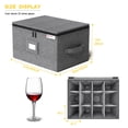 thumbnail image 2 of Caja de almacenamiento para copas de vino YearningHome con carcasa rígida 43x33x28 cm, 2 of 6