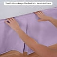thumbnail image 5 of Dee's Collection Magic Bed Skirt 16 Inch Drop Length 100% Microfiber Fabric Pleated Split Corners (RV King-Lavender), 5 of 6