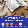 thumbnail image 4 of 60-Pack 14 Mil Mylar Bags with Oxygen Absorbers, Gusseted 5 Gallon(10), 1 Gallon(20) & 1 Quart(30) Bags with 2500cc, 500cc & 300cc OA - Resealable Mylar Bags for Food Storage with Colourful labels, 4 of 5