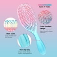 thumbnail image 3 of Candy Brush Detangling Hair Brush for Wet or Dry Hair, Vented Design and Ultra Soft-Nylon Detangler Hair Brush for All Hair Types, Colorful Wet Hair Brush for Women and Girl, Idea Gift, 3 of 8