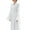 White, variant on Women's Satin Robe Women's Long Sleeve Fuzzy Feather Trim Robe Bridesmaid Robe Wedding Party Robe Gold Homewear