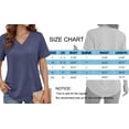 thumbnail image 5 of MOSHU Deep V Neck Womens Tops Curved Hem Shirts for Women Fashion Trendy Blouses Casual Loose Fit Tees Tops, 5 of 9