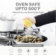 Granitestone 15 Piece Pots and Pans Set Nonstick Cookware Set, Pot and Pan Set, Kitchen Cookware Sets, Induction Cookware Set, Frying Pan Set, Pot Set Induction Cookware, Dishwasher Safe, Cream White