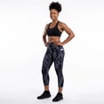 thumbnail image 5 of NELEUS Womens Yoga Leggings Capri for Workout High Waist Tie-Dye Printed with Two Pockets,Splinter Print,US Size M, 5 of 6
