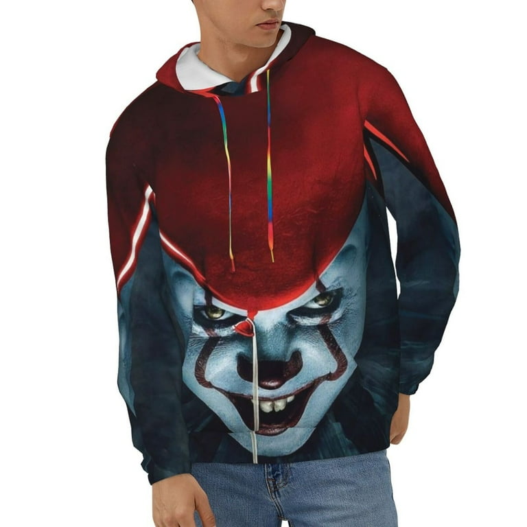 Pennywise Hoodies Novelty 3d Funny Printed Graphic Pullover Hoodie Sweatshirts With Pockets Cozy Sport Casual Outwear For Men Women Teens Medium