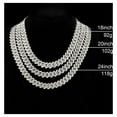 thumbnail image 5 of FEEL STYLE Cuban Link Chain Silver Bling Miami Cuban Necklace Diamond Chain for Men Women Iced-Out Hip Hop Jewelry, 5 of 7