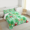 thumbnail image 3 of Feelyou Santa Claus Child Queen Comforter Set, Merry Christmas Bedding Sets, Kawaii Cartoon Cabin Snowman Reversible Bedding Comforter Set, Microfiber Bedroom Decor, 3pcs, 3 of 8