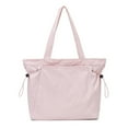 thumbnail image 2 of Women Shoulder Bag Drawstring Max Load Bearing with Inner Pockets Solid Color Commute Travel Gym Sling Bag Daily Yoga Clothes Tote Bag, 2 of 8