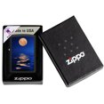 thumbnail image 4 of Zippo Full Moon Black Light Design Black Matte Pocket Lighter, 4 of 6