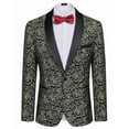 thumbnail image 6 of COOFANDY Men's Floral Dinner Jacket Blazer Stylish Jacquard Suit Jacket Party Wedding Prom Tuxedo Dress Jacket, 6 of 10
