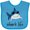 Turquoise, variant on Inktastic Shark Life Fun Shark with Sunglasses Boys or Girls Baby Bib
