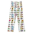 thumbnail image 3 of Whole Alphabet Abc Monogram Hand Drawn Colorful Women's Pajamas Pajama Pants Women's Sleepwear Lounge Sleep Bottoms Stretch with Pockets, 3 of 7