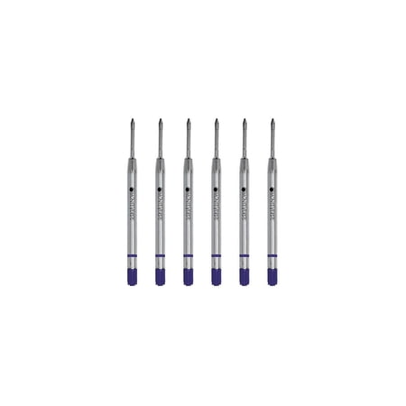 Monteverde Ballpoint Pen Refill Fine Point Blue Ink 6 Pack (P423BB)