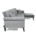thumbnail image 4 of Veryke L-Shaped Convertible Sofa Sleeper Beds, Sofa Bed for Living Room/Guest Room - Gray, 4 of 7