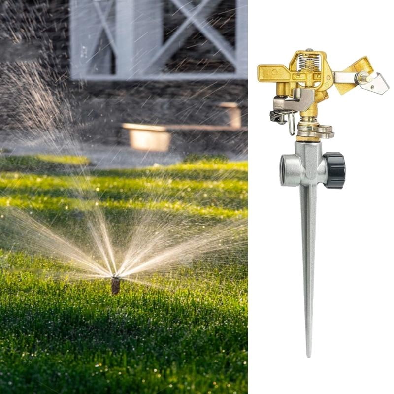 ANXPTIME Heavy Duty Zinc Alloy Oscillating Sprinkler Nozzle Perfect For Large Lawns