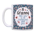 thumbnail image 2 of ThisWear Granny Mug a Granny Like You Is so Treasured and Few Mothers Day Gift for Granny Birthday Gifts Grandmother Gifts 11 ounce 2 Pack Coffee Mugs Floral, 2 of 4