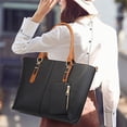 thumbnail image 5 of ZTTD Women's Tote Bags Fashion Lady Leather Four Piece Shoulder Bag Wallet Shoulder Bag Portable Crossbody Bag Women's Bag, 5 of 8