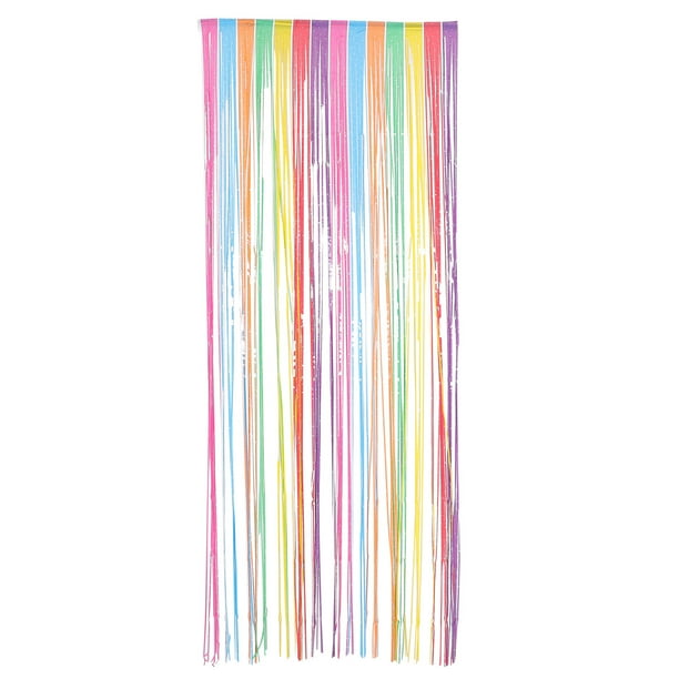 Frcolor Curtain Backdrop Fringe Rainbow Curtains Streamers Door Party