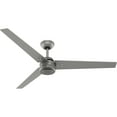 thumbnail image 2 of Hunter - Cassius Indoor/Outdoor Ceiling Fan, Wall Control, 60-inch, Matte Silver, Casual-style, 4-speed DC Motor, Energy Star, 52981, for Porches, Bathrooms, 2 of 17