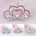 thumbnail image 2 of Girls Kids Hair Jewelry Accessories Mini Cute Crystal Rhinestone Princess Crown Hair Comb Birthday Party Tiaras, 2 of 5