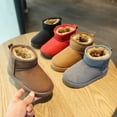 thumbnail image 2 of Children's Snow Boots New Winter Plus Velvet Warm Cotton Shoes Baby Snow Boots Children's Cotton Boots (Khaki,30), 2 of 7