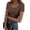 Brown, variant on Zeagoo Shirt Business Casual Tops for Women Short Sleeve Tshirts Shirts Square Neck Slim Basic Baby Tees